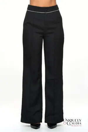 Maddie Embellished Black Pants