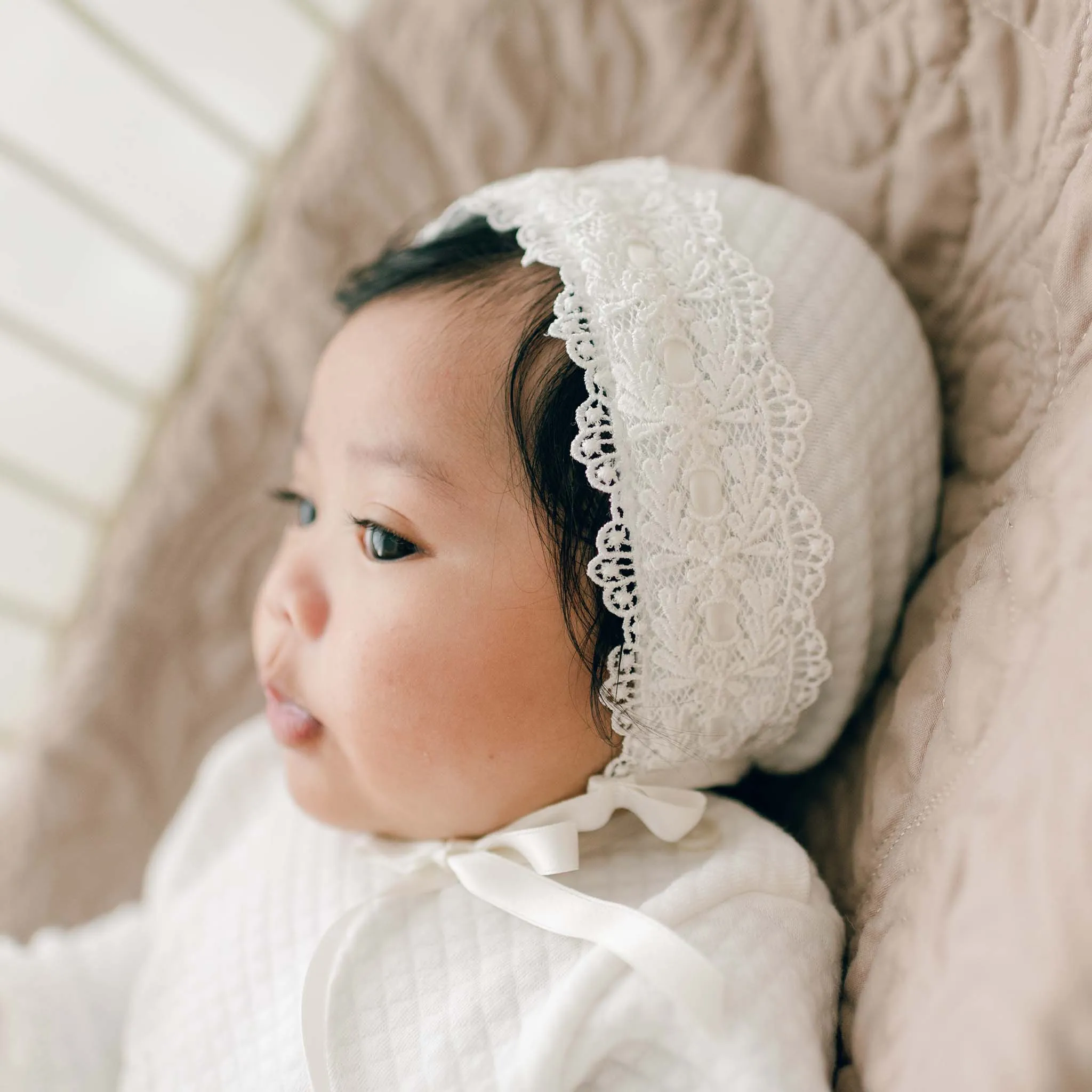Madeline Quilted Newborn Bonnet