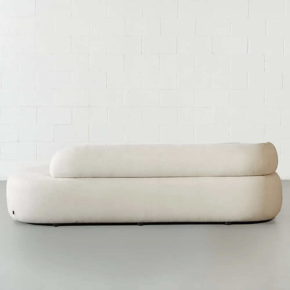 MAGNUS - Cream Fabric 3-Seater Sofa