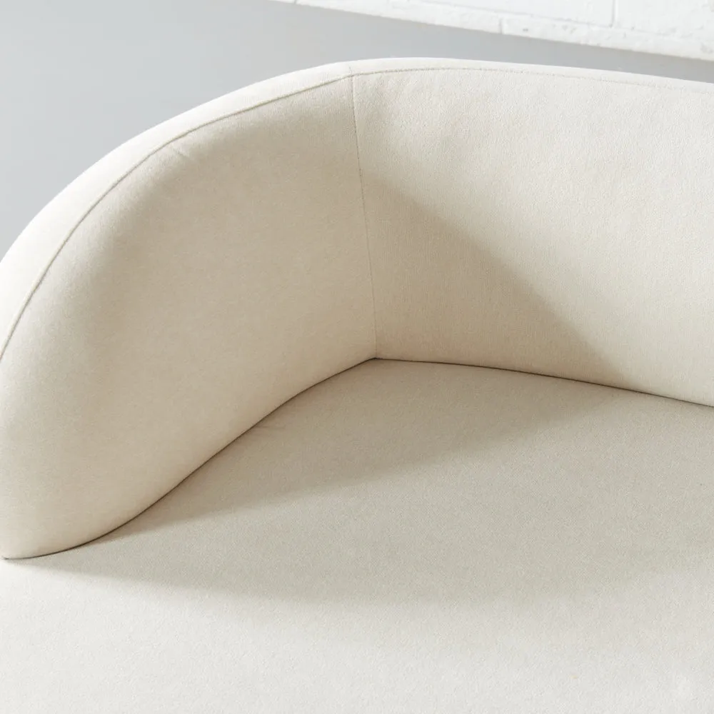 MAGNUS - Cream Fabric 3-Seater Sofa