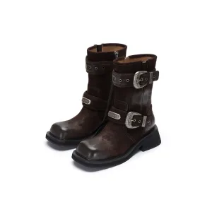 Maillard Knight Ankle Boots Red