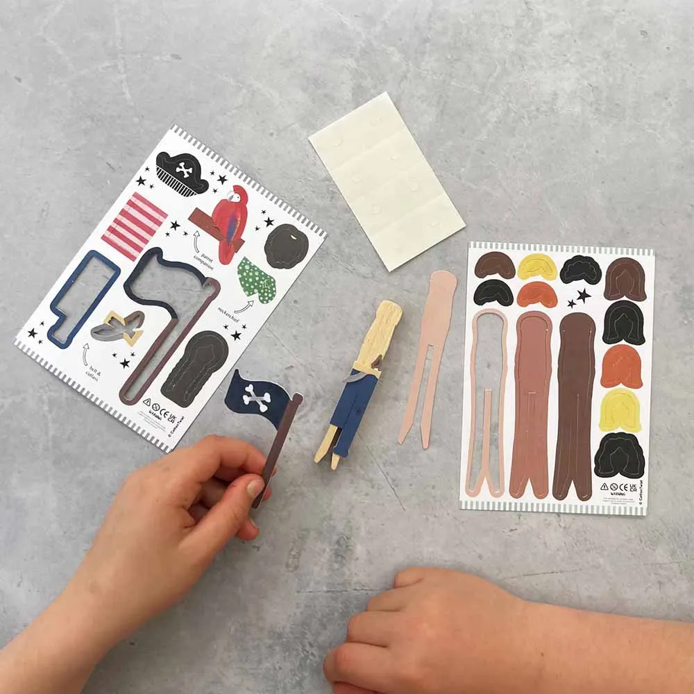 Make Your Own Pirate Peg Doll Kit