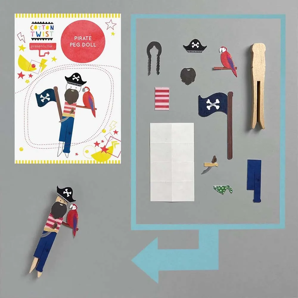 Make Your Own Pirate Peg Doll Kit