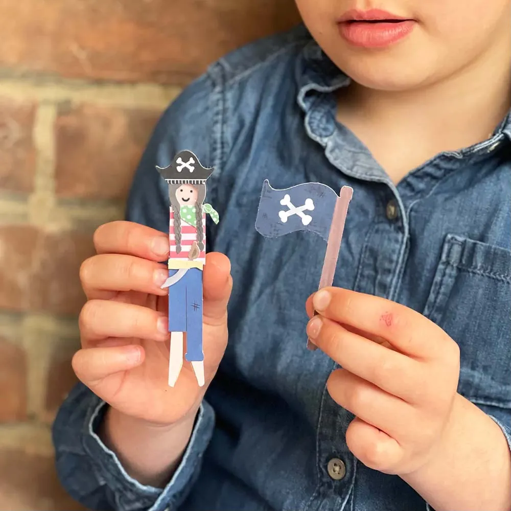 Make Your Own Pirate Peg Doll Kit