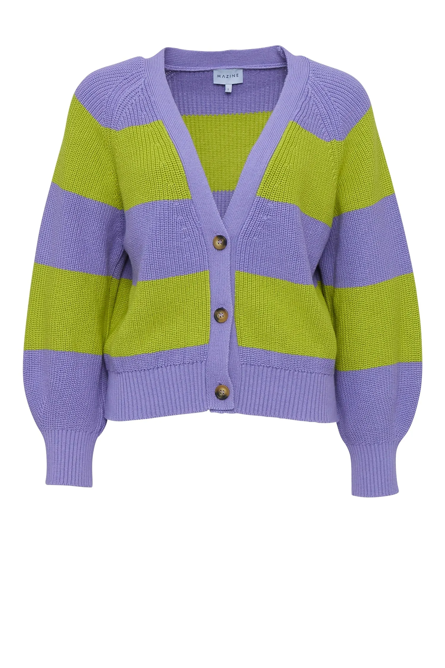 Mala Striped Cardigan Purple/Green