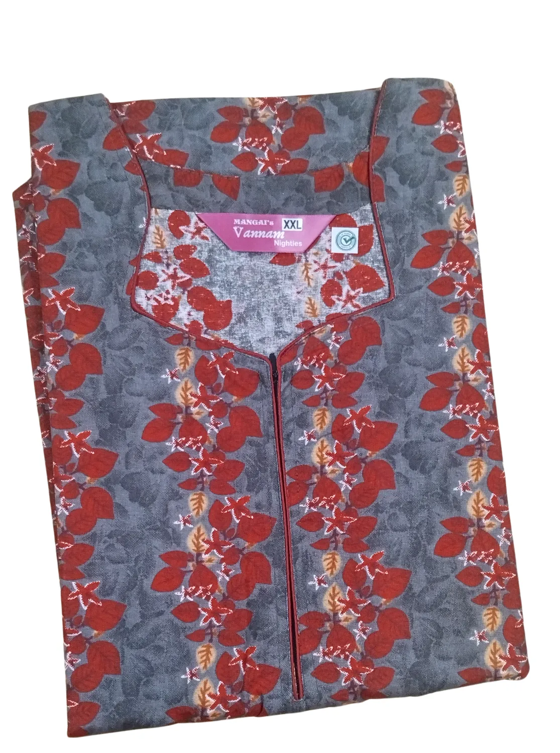 MANGAI New Regular Fit Cotton Printed  Nighties - All Over Printed Stylish Nightwear for Stylish Women | Side Cut Pocket | Beautiful Nighties for Stylish Women's (VNM)