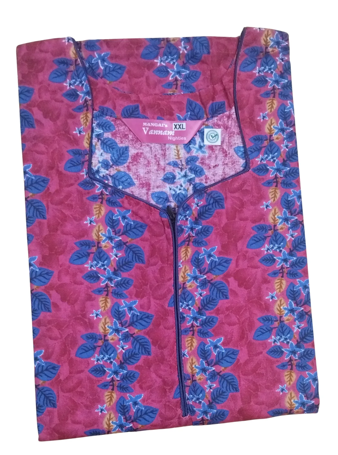 MANGAI New Regular Fit Cotton Printed  Nighties - All Over Printed Stylish Nightwear for Stylish Women | Side Cut Pocket | Beautiful Nighties for Stylish Women's (VNM)
