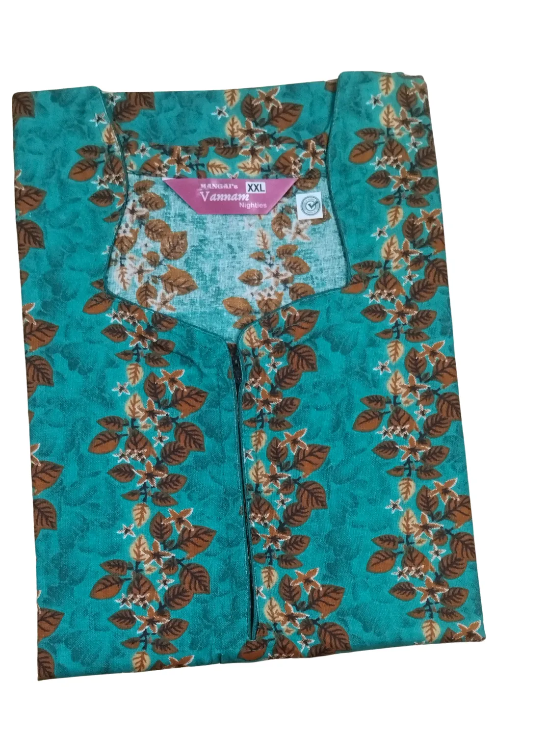 MANGAI New Regular Fit Cotton Printed  Nighties - All Over Printed Stylish Nightwear for Stylish Women | Side Cut Pocket | Beautiful Nighties for Stylish Women's (VNM)
