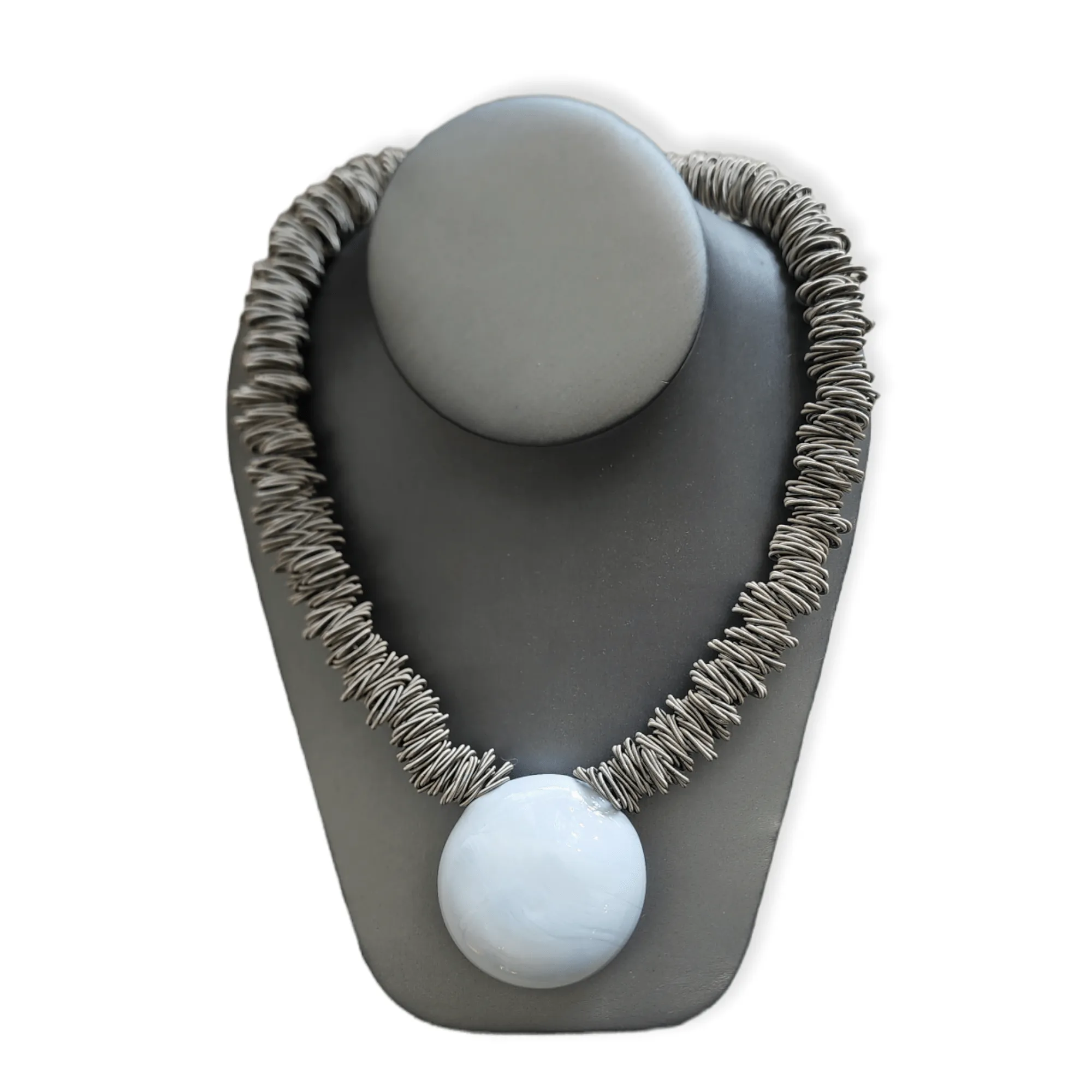 Maratea Murano Glass & Steel Necklace