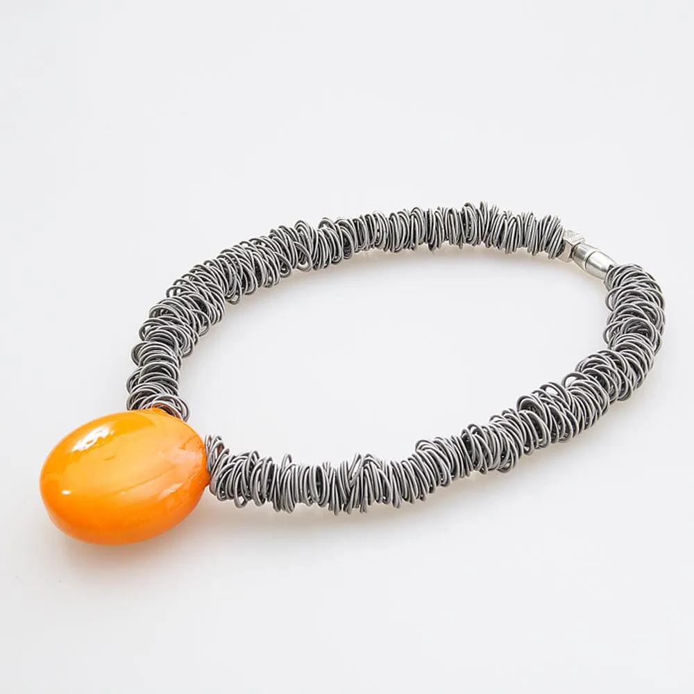 Maratea Murano Glass & Steel Necklace