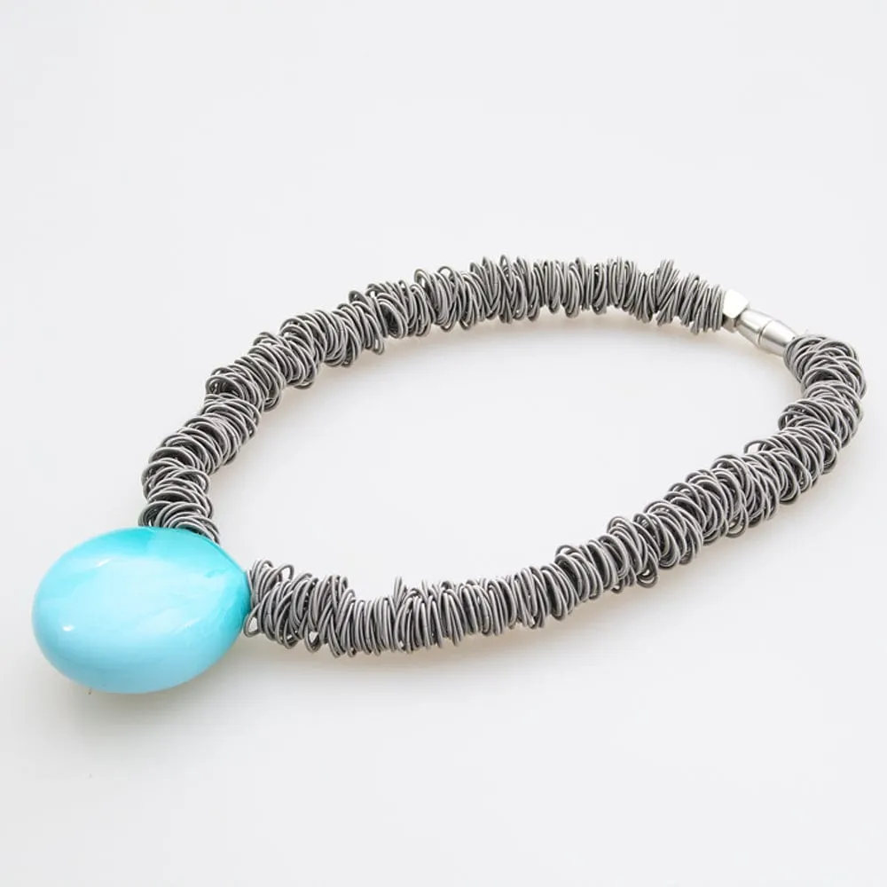 Maratea Murano Glass & Steel Necklace