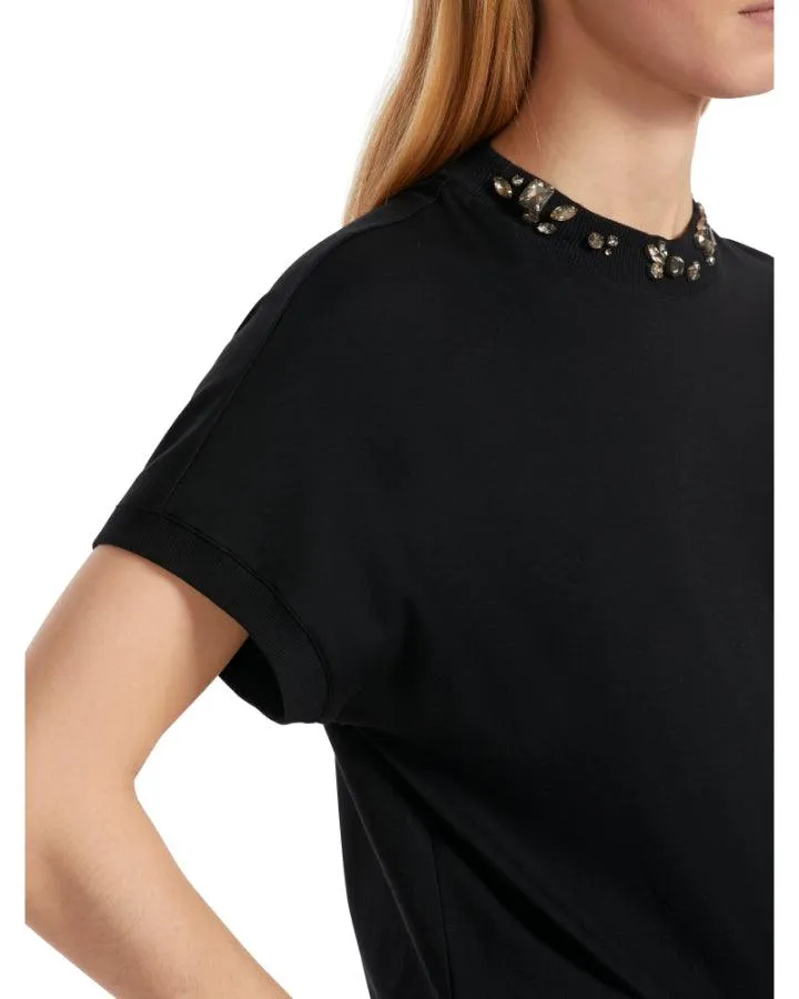 Marc Cain Jewel Neck Cotton Tee