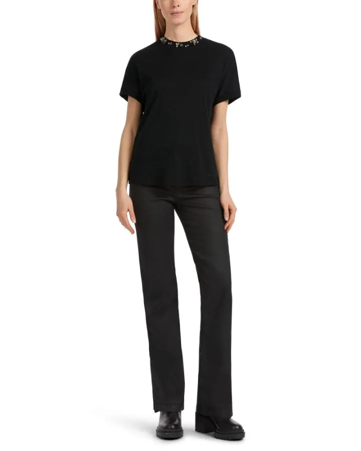 Marc Cain Jewel Neck Cotton Tee