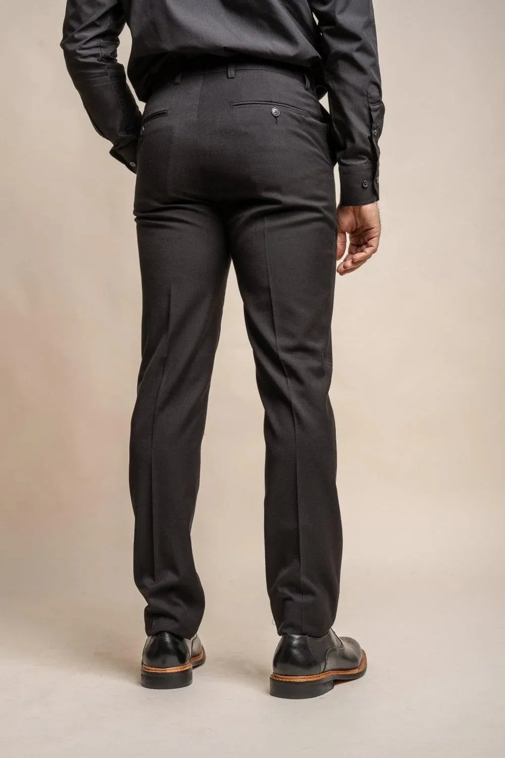 Marco Black Regular Three Piece Suit