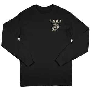 Marines Old School Heritage Sand Chest Seal Long Sleeve Tee