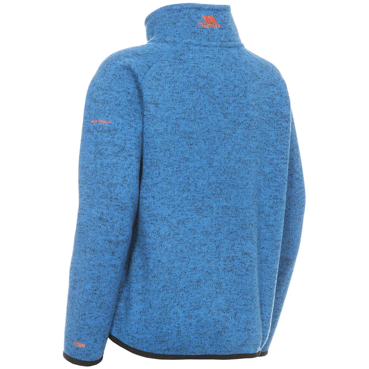 Mario Boys Full Zip Fleece Jacket in Blue Marl