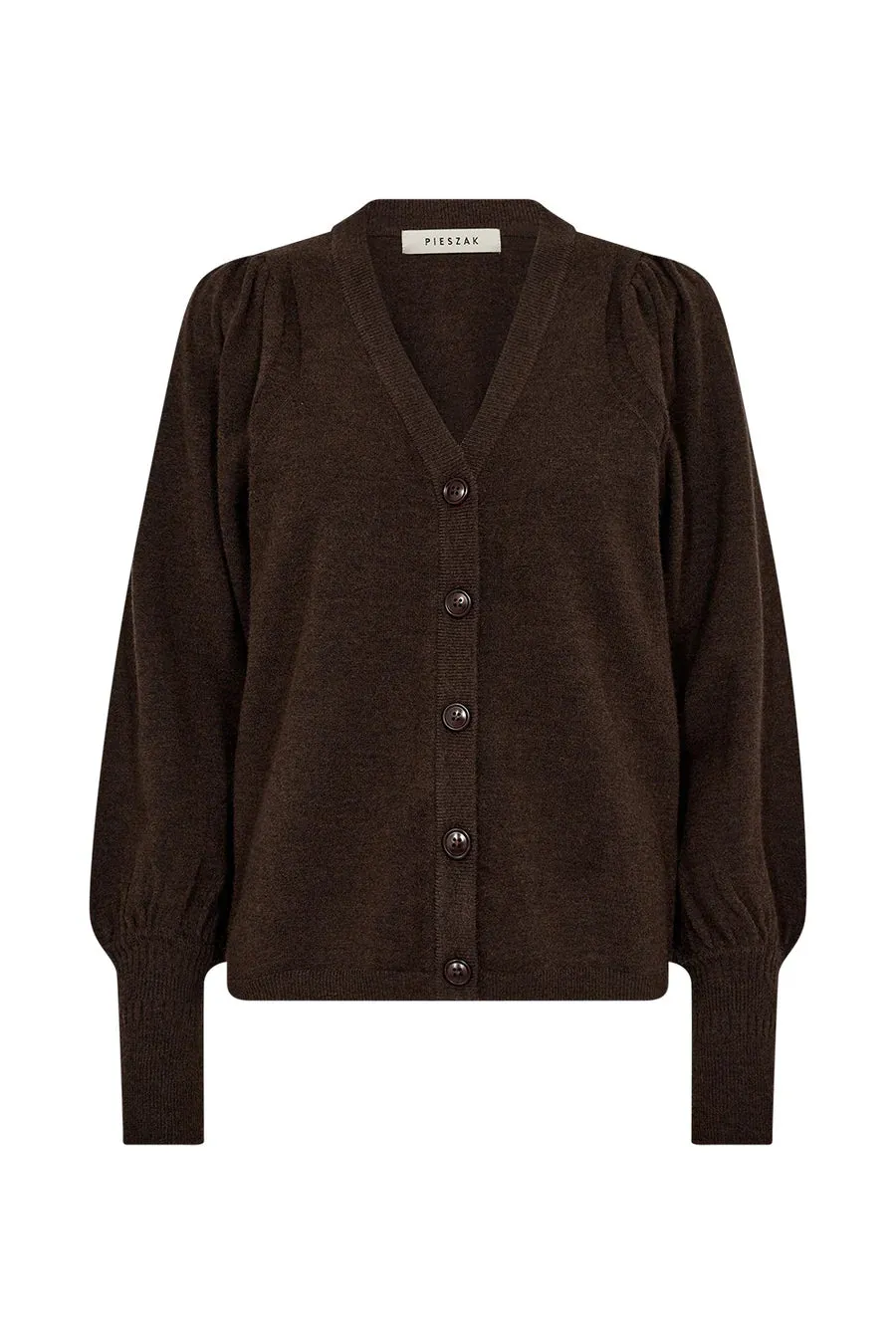 Marion Puffy Cardigan Chocolate