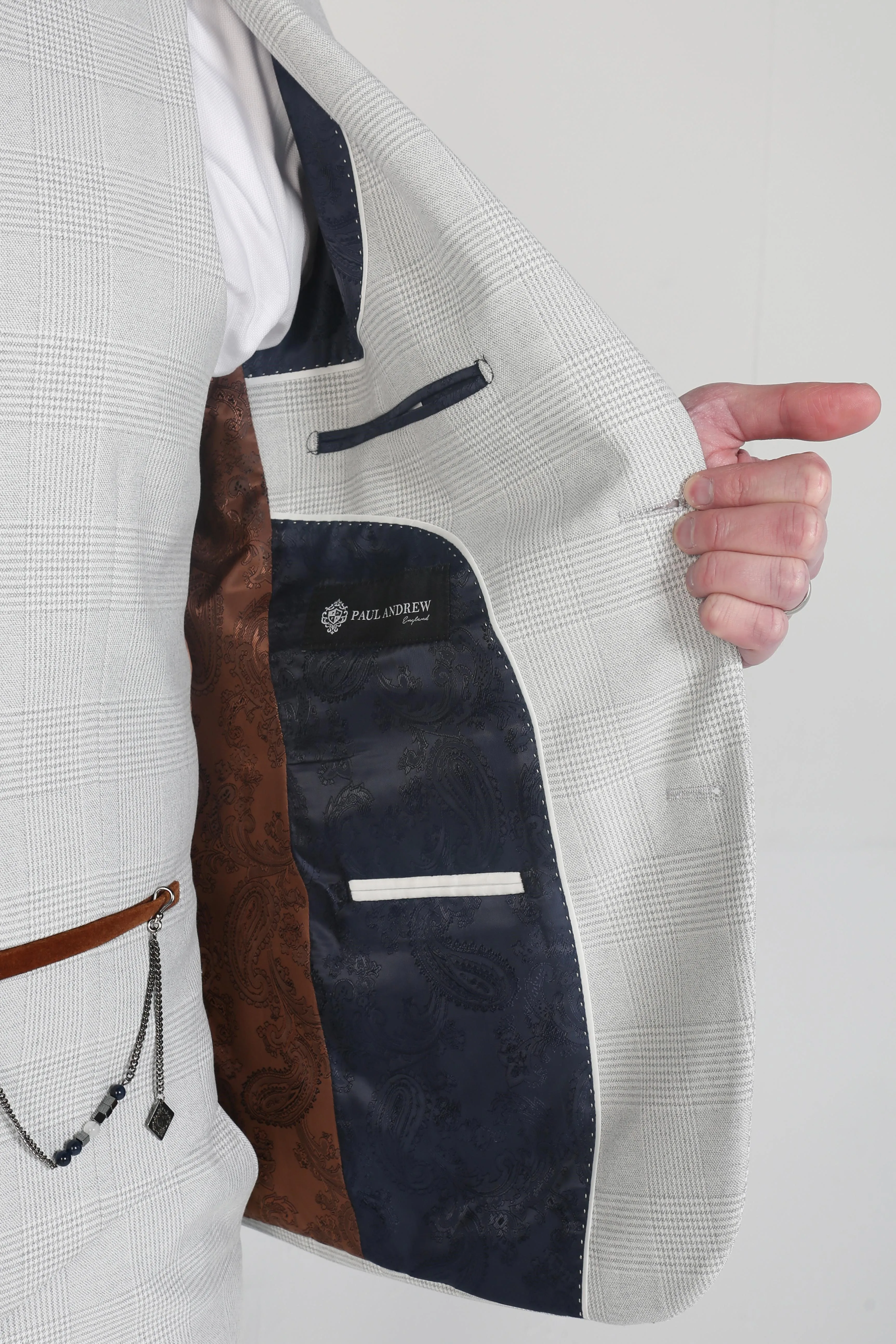Mark Stone Check Three Piece Suit