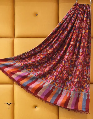 maroon kani Gents Pashmina Shawl 7846
