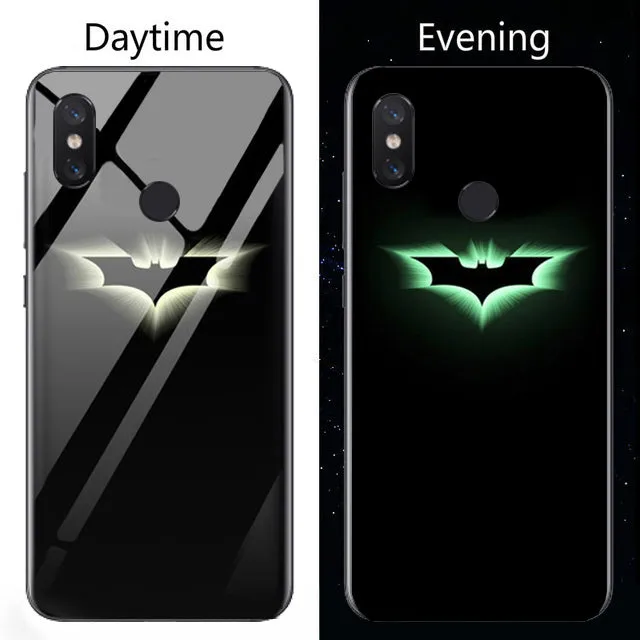 Marvel Venom Iron Man Luminous Glass Phone Case For Xiaomi Mi 8 9 SE Lite Redmi Note 4X 5 6 7 Pro Plus Black Panther Cover Coque
