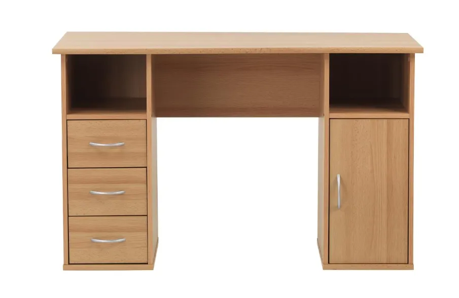 Maryland Home Office Desk - Beech, Walnut or White Option