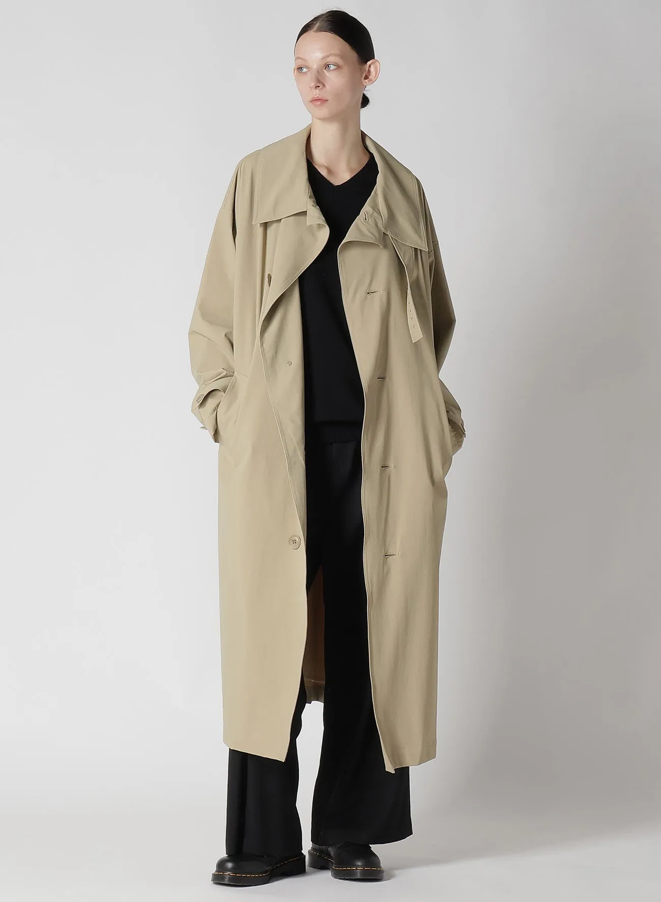 MATTE NYLON WEATHER BIG COAT
