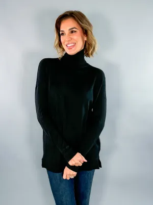 Maurice Black Turtleneck Sweater