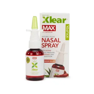 MAX Natural Saline Nasal Spray with Capsicum and Xylitol 45ml (1.5 Fl Oz)