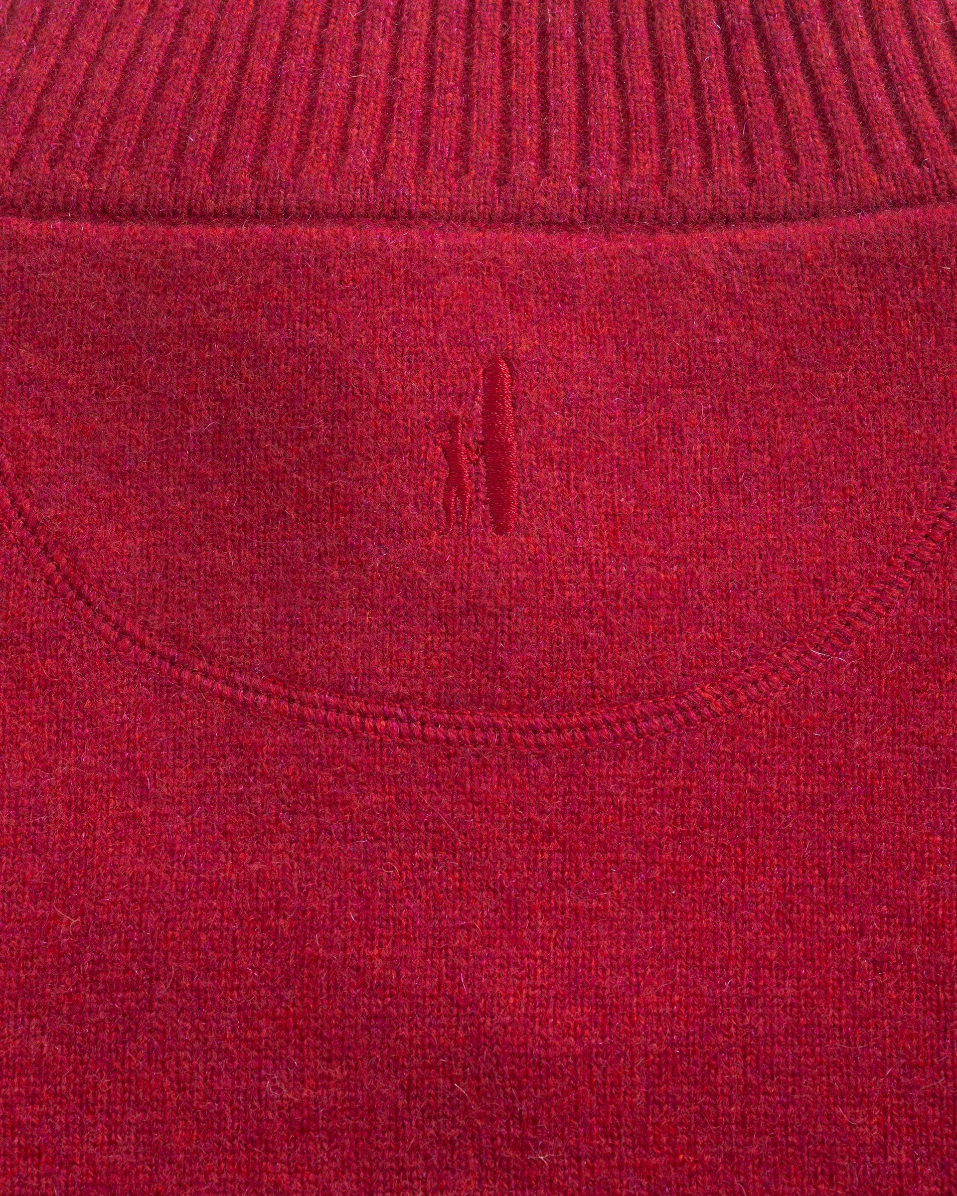 Mayfair Cashmere Quarter Zip Sweater in Persian Red by Johnnie-O