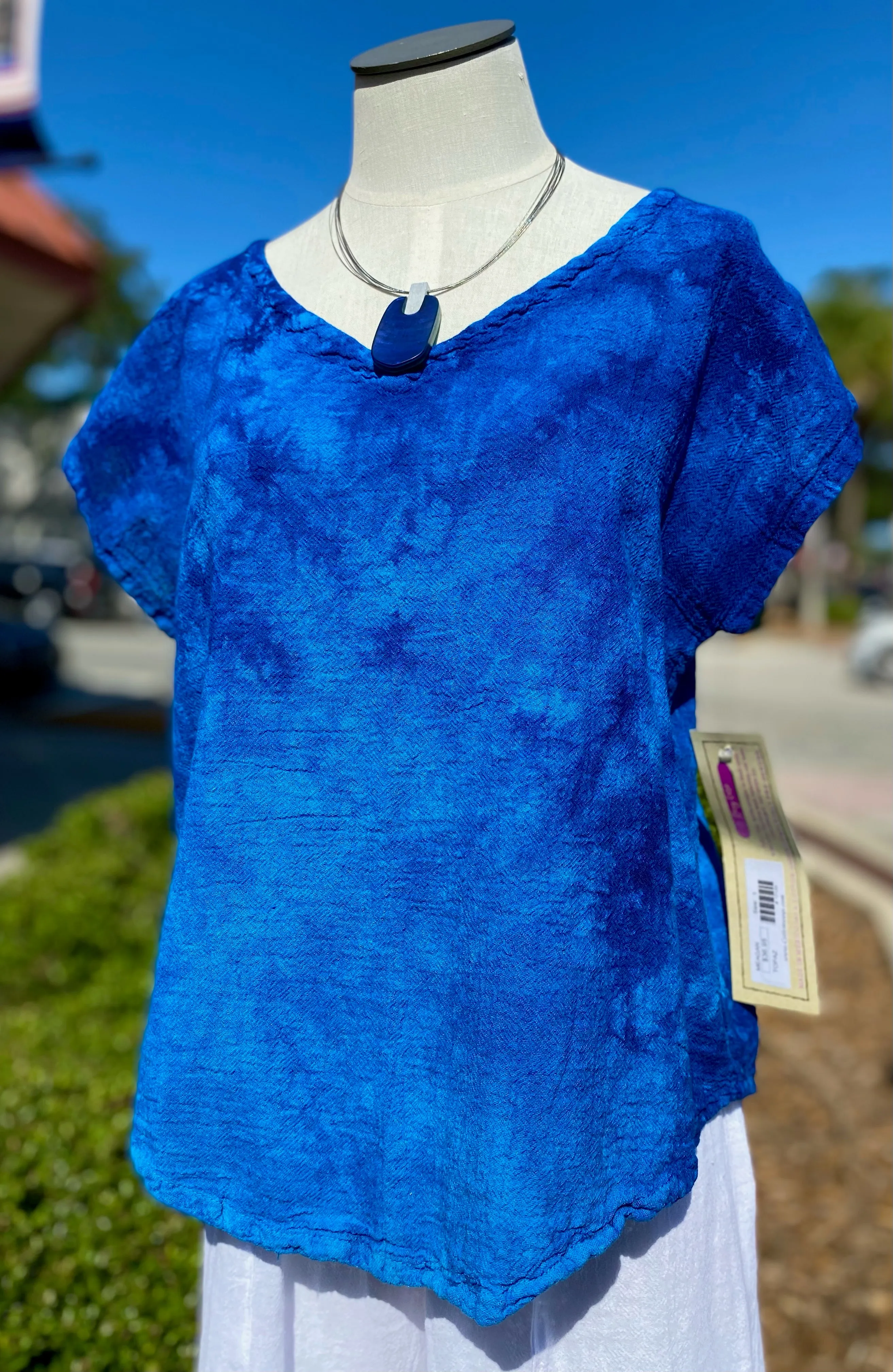 Meagan Short Sleeve Top 100% Cotton Gauze
