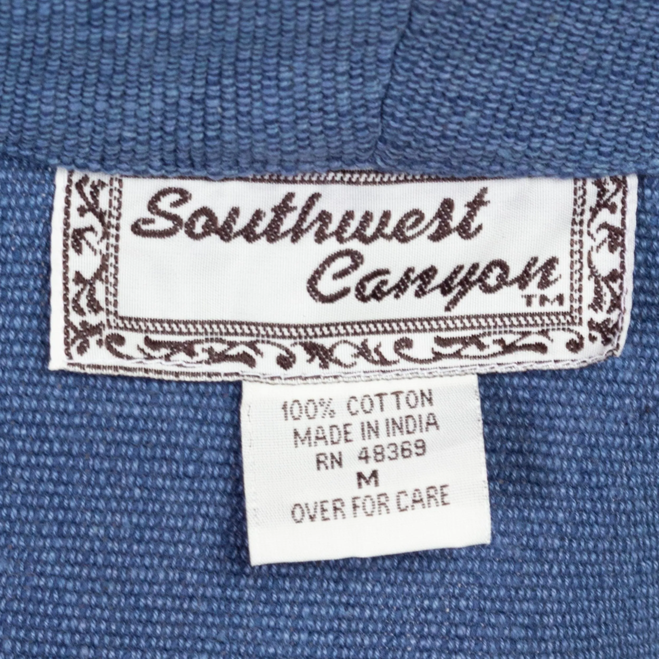 Med-Lrg 90s Southwestern Slate Blue Woven Vest
