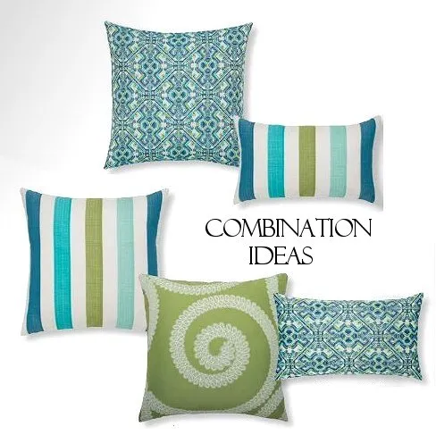 Mediterranean Stripe Sunbrella® Outdoor Pillows