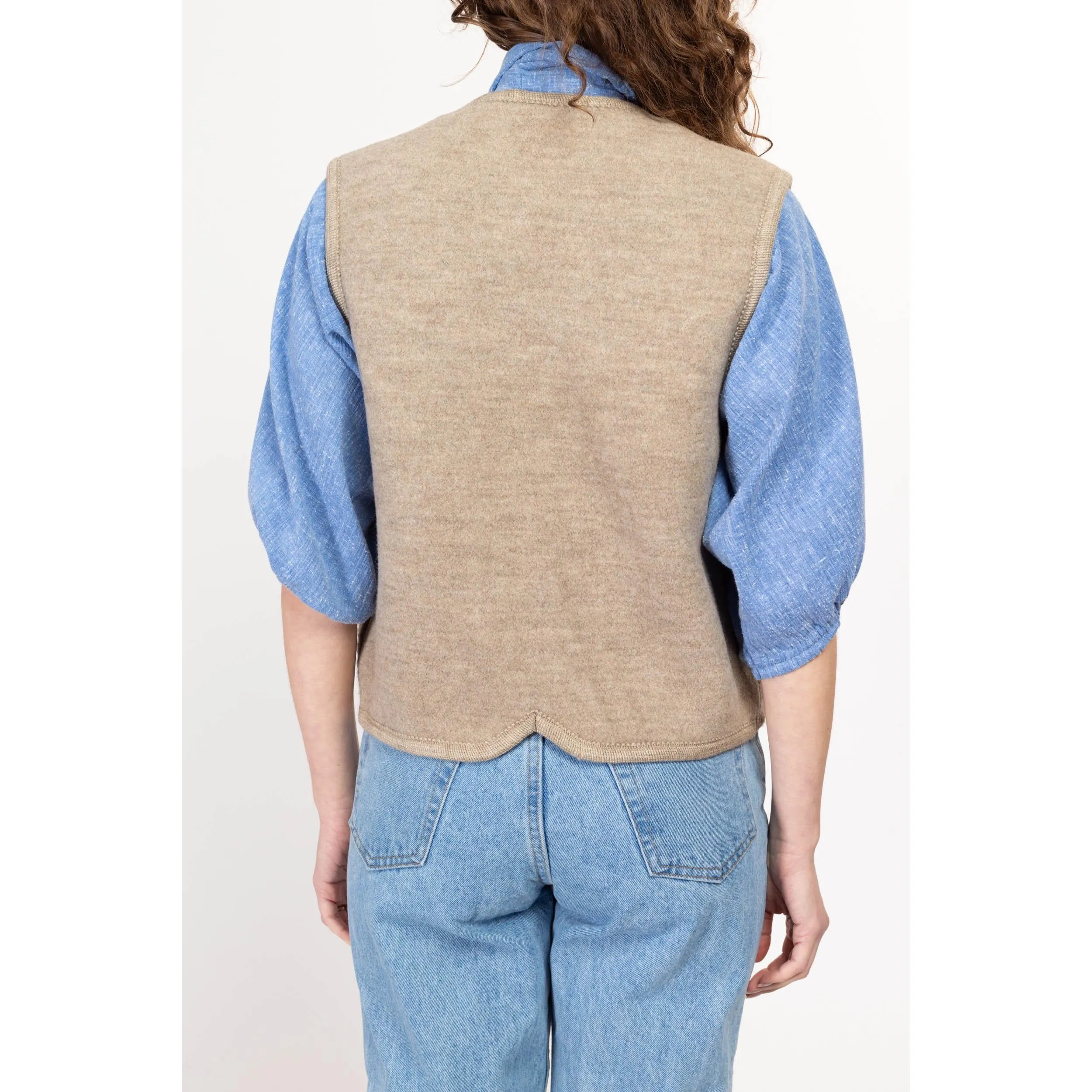Medium 90s Giesswein Novelty Horse Patchwork Wool Sweater Vest