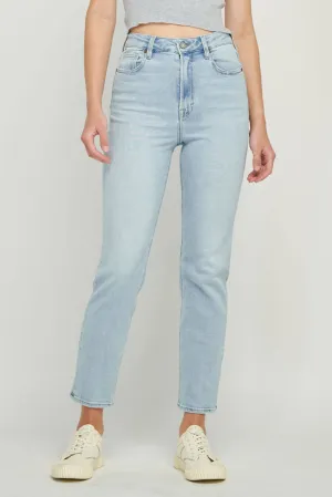 Medium Light Clean Classic Stretch Mom Jean