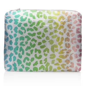 Medium Zipper Pack - Ombre Rainbow Leopard Print