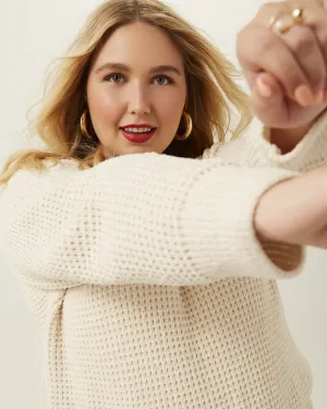 Megan Chenille Sweater | White