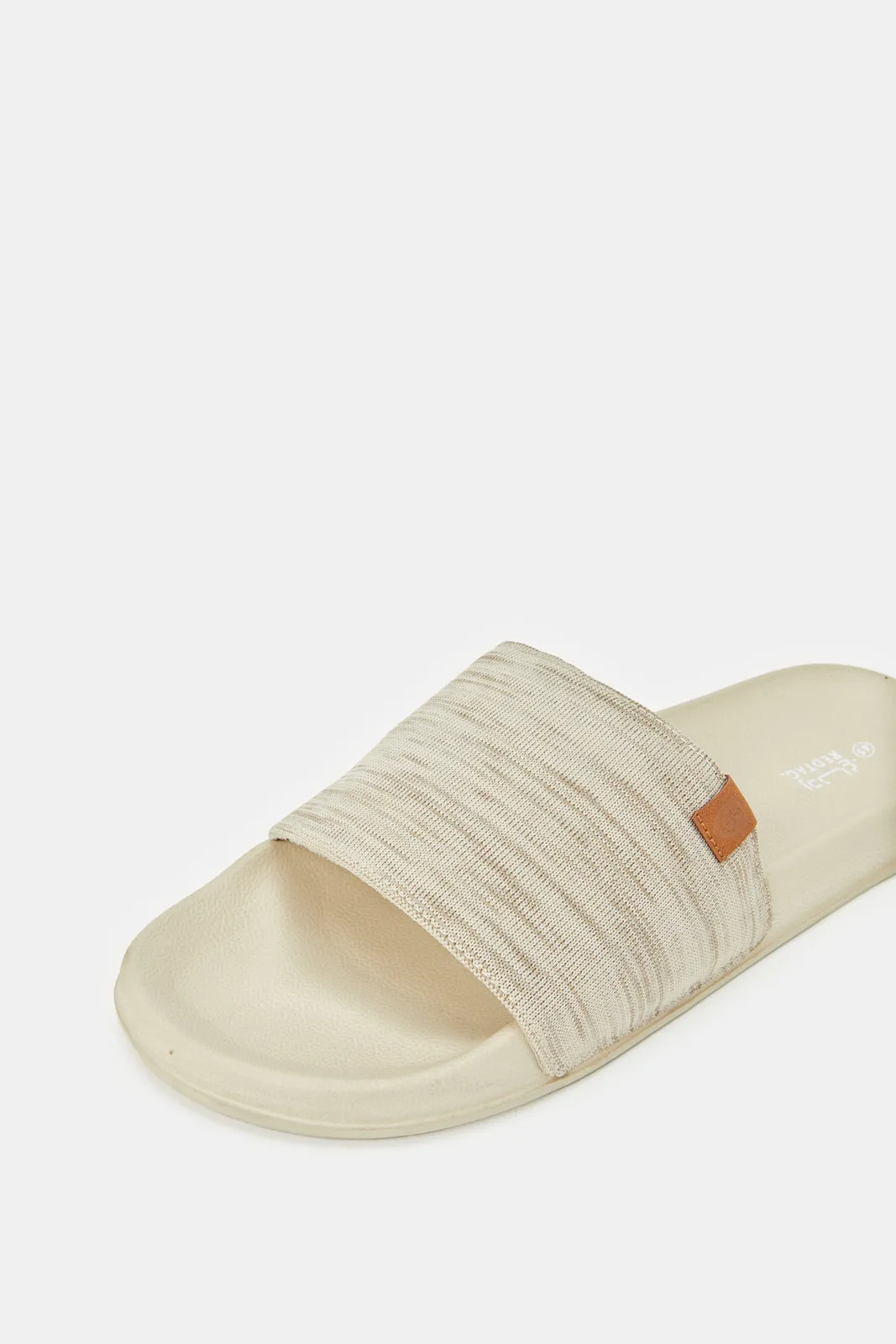 Men Beige Padded Slide