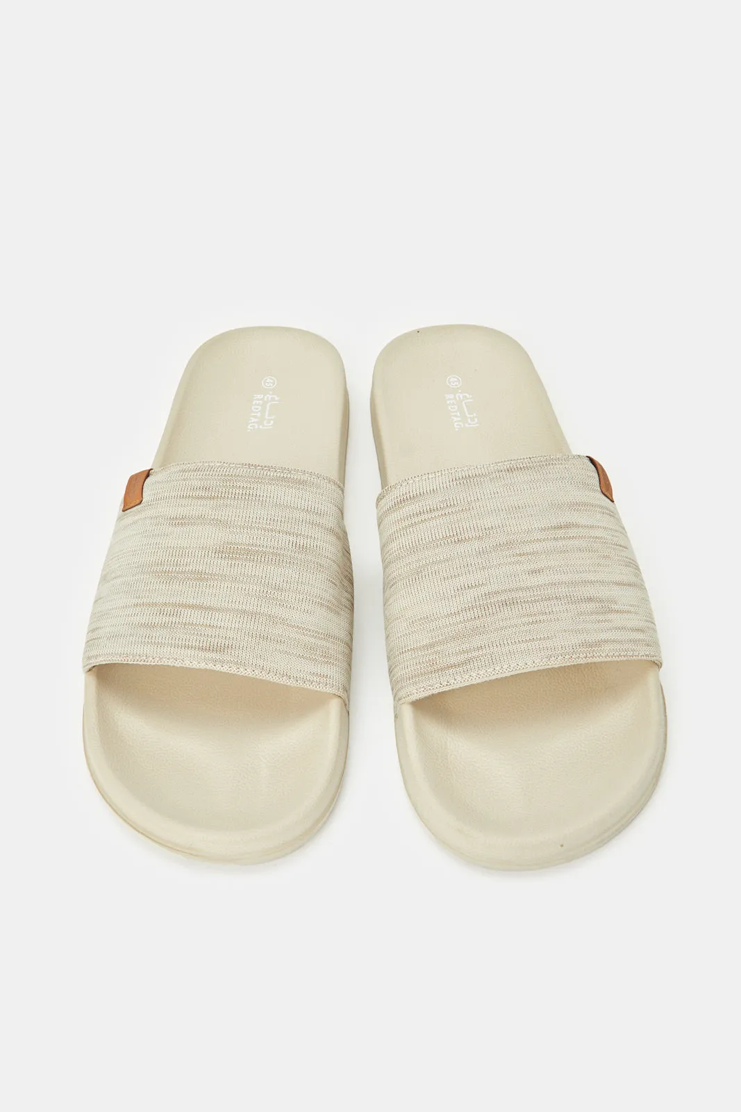 Men Beige Padded Slide
