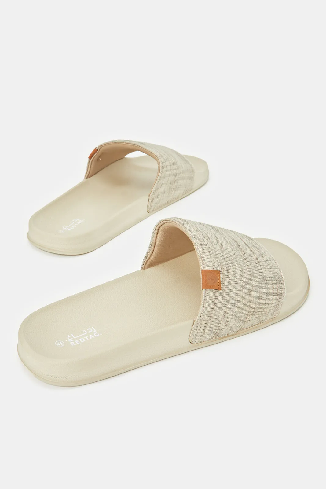 Men Beige Padded Slide