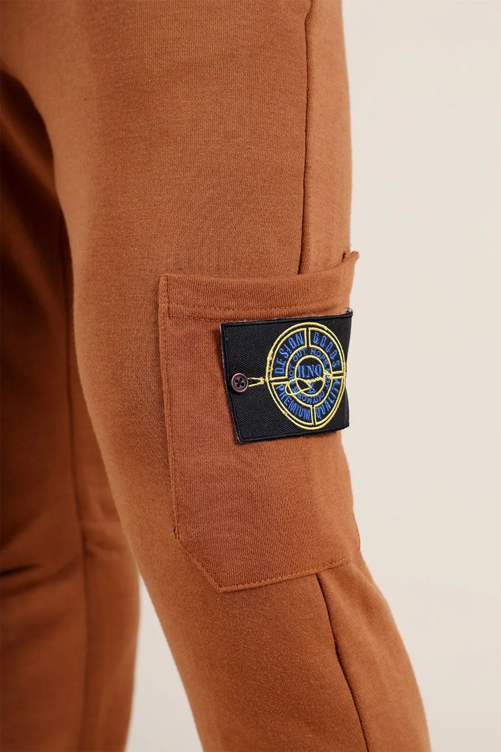 Men Brown Fashion Graphic Trouser