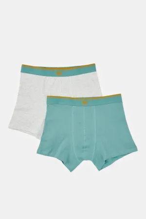 Men Ecru And Teal Hipster Set (Pack Of 2)