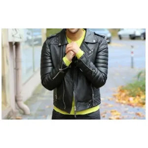 Men Faux Leather Jacket MB2