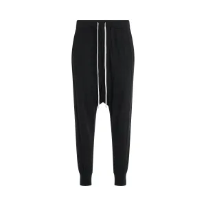 Men Prisoner Drawstring Pants in Black