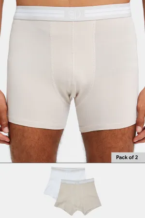 Men White And Beige Hipster Set (Pack Of 2)