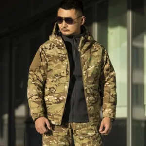 Men's Cotton Jacket With Warm And Reflective Tactics In Winter