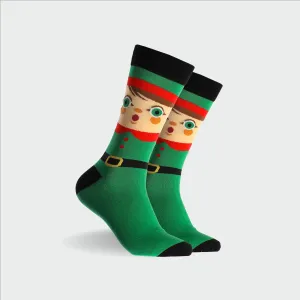 Men's Elf Cotton Crew Socks - Green