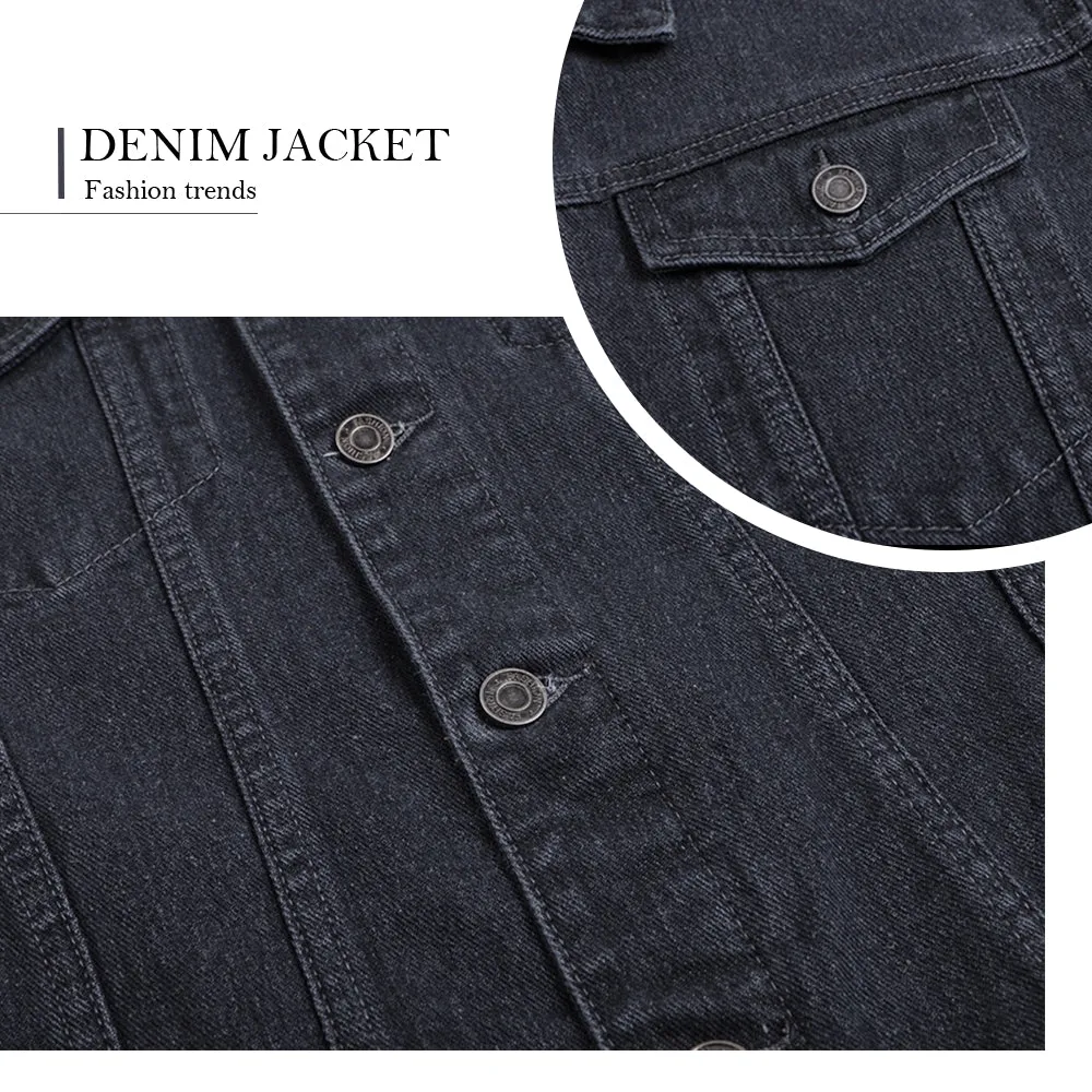 Mens Eren Jaeger Graphic Button Up Denim Jacket