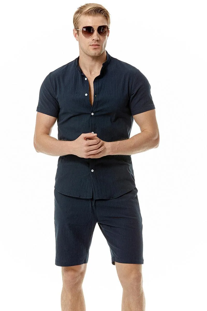 Men's Fashion Cotton And Linen Suit