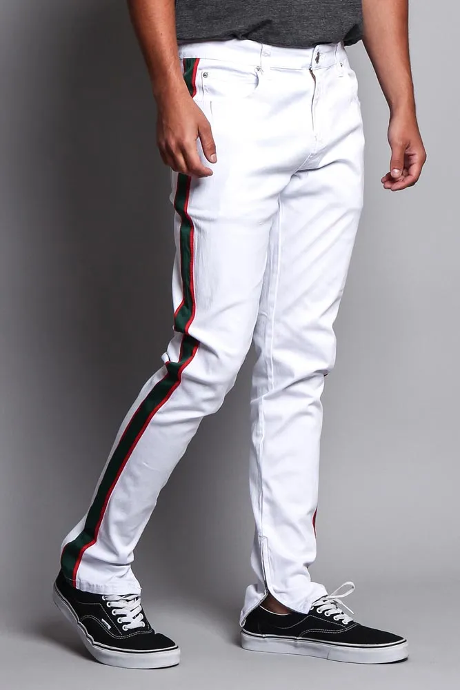 Men's G Stripe Zippered Track Style Pants