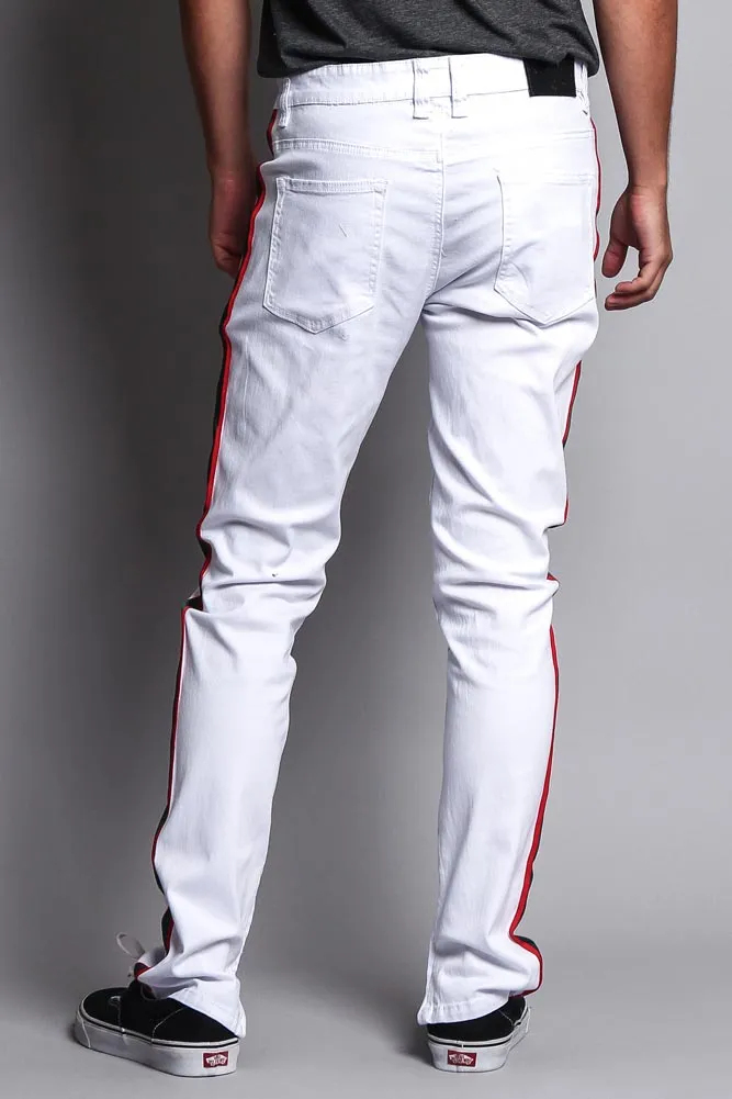 Men's G Stripe Zippered Track Style Pants